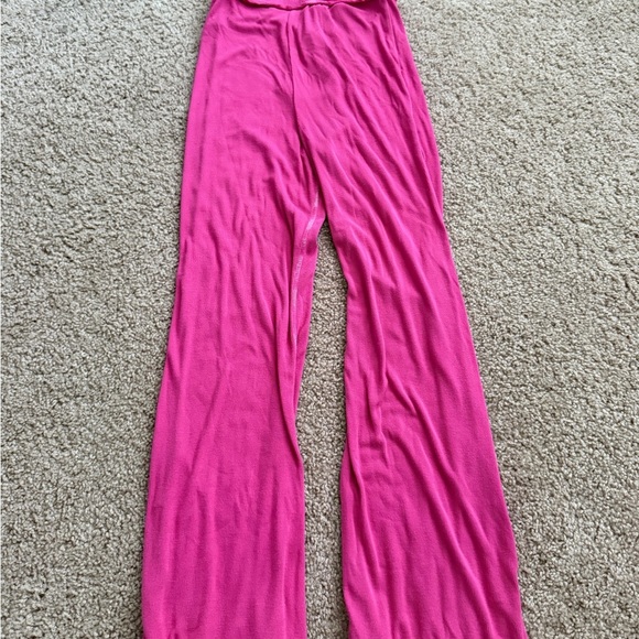 Vibrant Pink Flared Pants - Picture 2 of 7